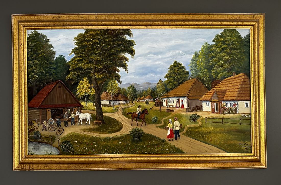 The painting, by my great grandmother Bronisława Trzaskus, 1985