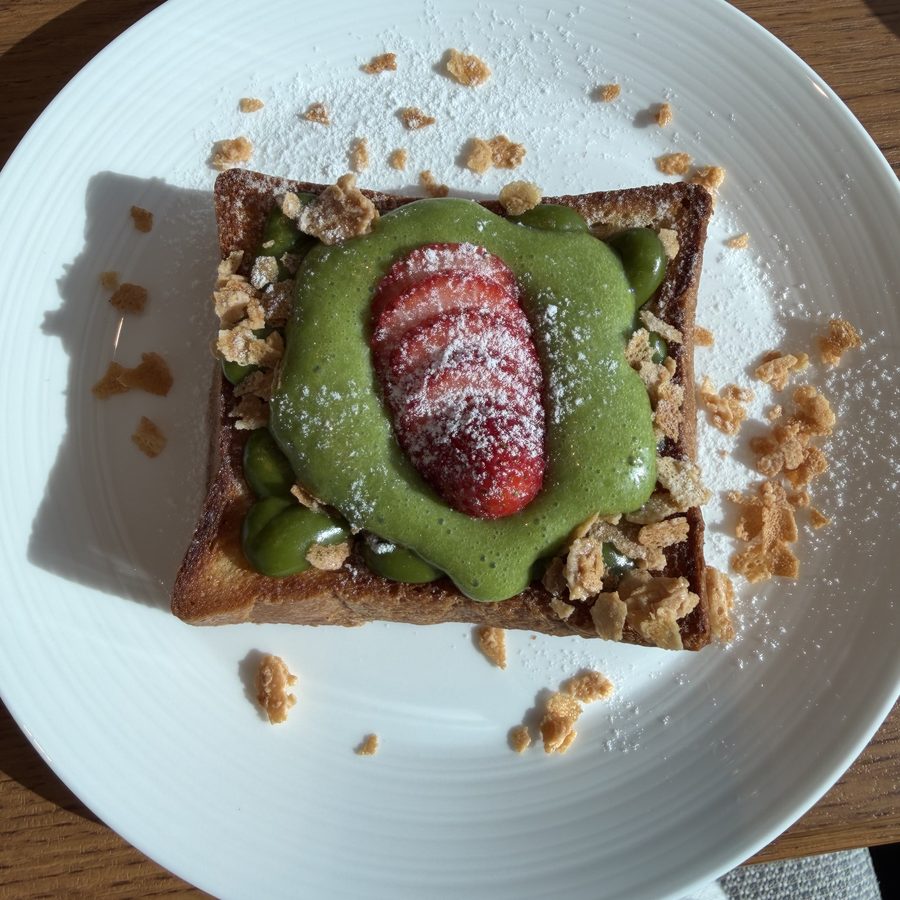 Matcha French toast at The Prince Gallery Tokyo
